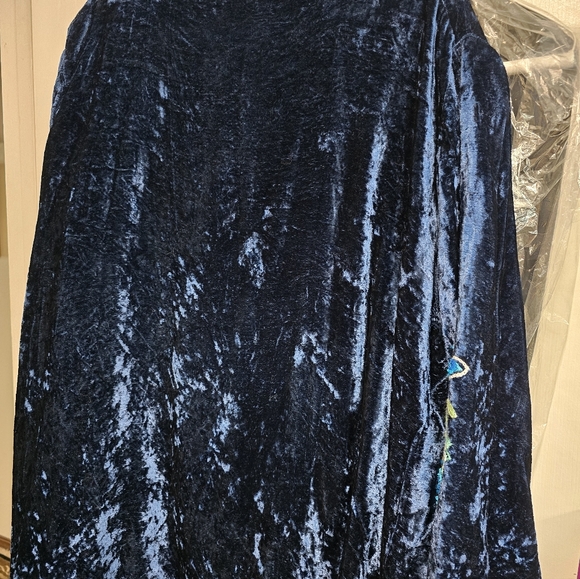 Embroidered Velvet Top with Floral Design - Picture 7 of 11